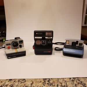 Vintage Lot of 3 Polaroid Cameraa